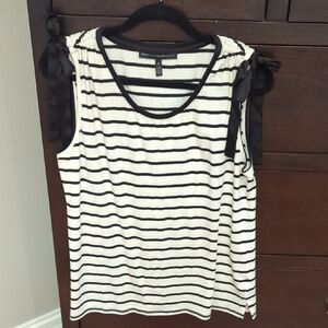 White House Black Market Striped Sleeveless Top